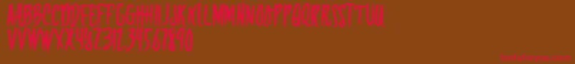 RISKERA DEMO Font – Red Fonts on Brown Background