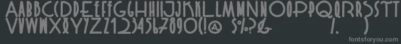 Rispa DHD Bold-fontti – harmaat kirjasimet mustalla taustalla