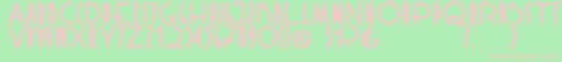 フォントRispa DHD Bold – 緑の背景にピンクのフォント