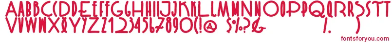 Rispa DHD Bold-fontti – punaiset fontit valkoisella taustalla