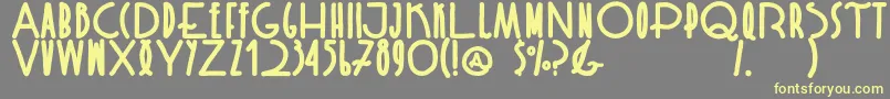 Шрифт Rispa DHD Bold – жёлтые шрифты на сером фоне