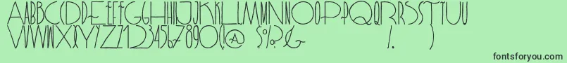 Rispa DHD Light Font – Black Fonts on Green Background