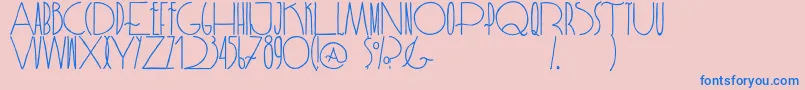Więcej informacji o czcionce Rispa DHD Light Czcionka Rispa DHD Light – niebieskie czcionki na różowym tle