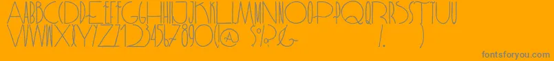 Rispa DHD Light-Schriftart – Graue Schriften auf orangefarbenem Hintergrund