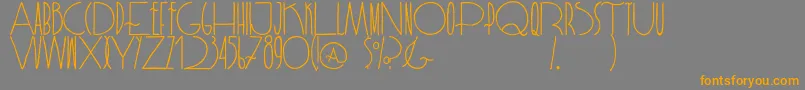 Rispa DHD Light Font – Orange Fonts on Gray Background