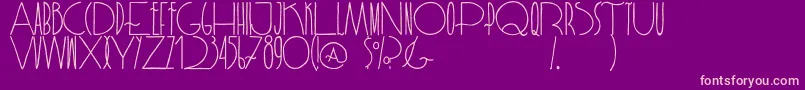 Rispa DHD Light Font – Pink Fonts on Purple Background