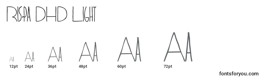 Rispa DHD Light Font Sizes