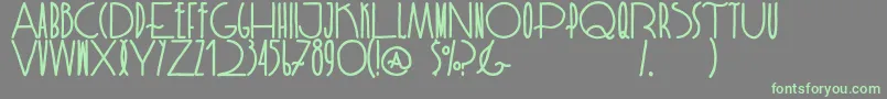 Rispa DHD Regular-Schriftart – Grüne Schriften auf grauem Hintergrund