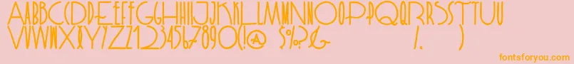 Rispa DHD Regular-Schriftart – Orangefarbene Schriften auf rosa Hintergrund