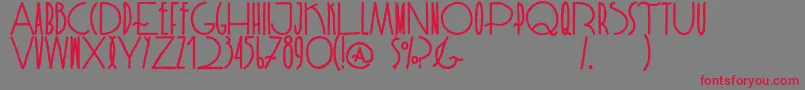 Rispa DHD Regular Font – Red Fonts on Gray Background