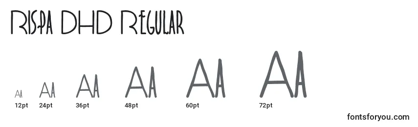 Rispa DHD Regular Font Sizes