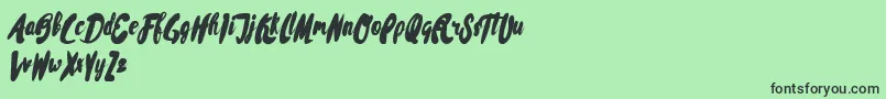 Police Rissa Typeface Demo – polices noires sur fond vert