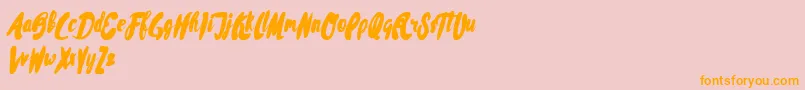 Police Rissa Typeface Demo – polices orange sur fond rose