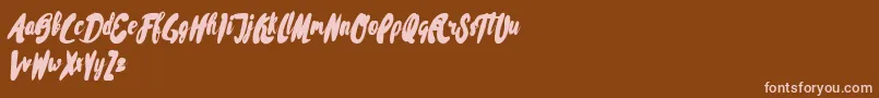 Rissa Typeface Demo Font – Pink Fonts on Brown Background