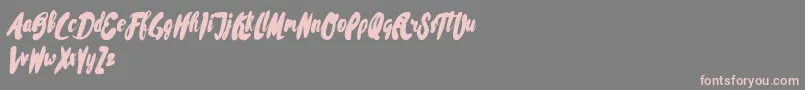 Rissa Typeface Demo-Schriftart – Rosa Schriften auf grauem Hintergrund