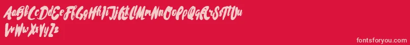 Rissa Typeface Demo Font – Pink Fonts on Red Background