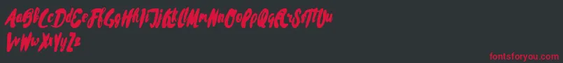 Rissa Typeface Demo Font – Red Fonts on Black Background