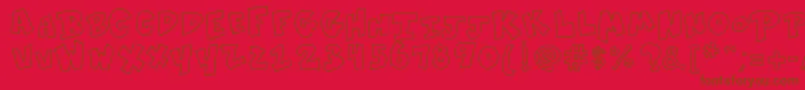 K26sidewalkchalk Font – Brown Fonts on Red Background