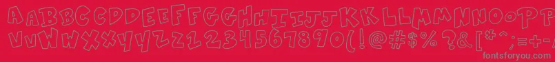 Подробнее о шрифте K26sidewalkchalk Шрифт K26sidewalkchalk – серые шрифты на красном фоне