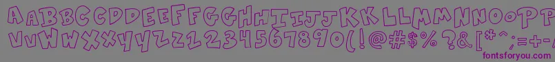 K26sidewalkchalk Font – Purple Fonts on Gray Background
