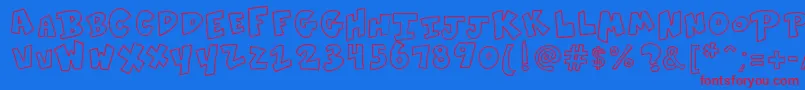 More about K26sidewalkchalk Font K26sidewalkchalk Font – Red Fonts on Blue Background