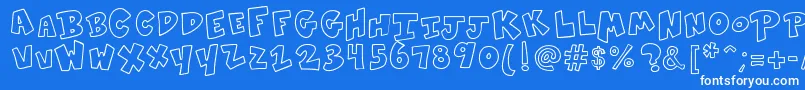 K26sidewalkchalk Font – White Fonts on Blue Background