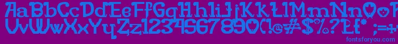 Rita Mouse-fontti – siniset fontit violetilla taustalla