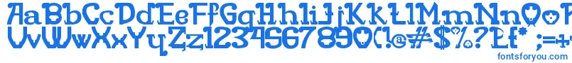 Rita Mouse-fontti – siniset fontit valkoisella taustalla