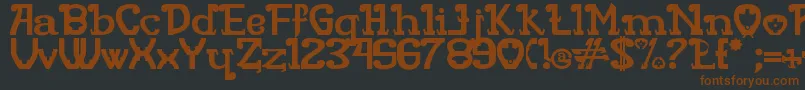 Rita Mouse-fontti – ruskeat fontit mustalla taustalla