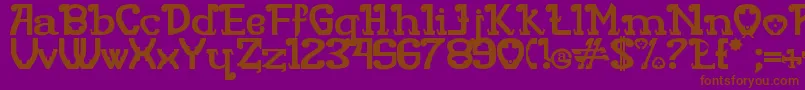 Rita Mouse-fontti – ruskeat fontit violetilla taustalla