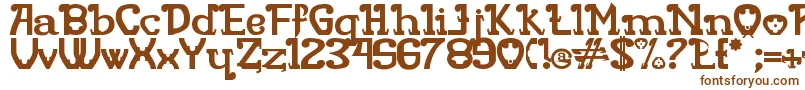Rita Mouse-fontti – ruskeat fontit valkoisella taustalla