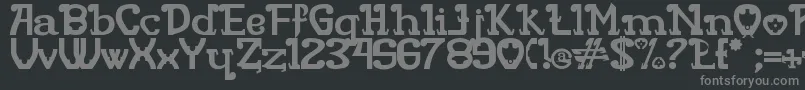 Шрифт Rita Mouse – серые шрифты на чёрном фоне