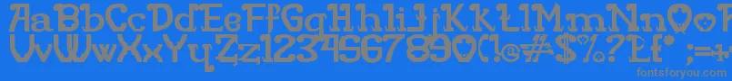 Шрифт Rita Mouse – серые шрифты на синем фоне