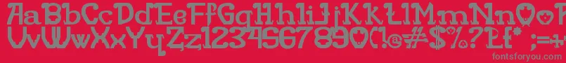 Шрифт Rita Mouse – серые шрифты на красном фоне
