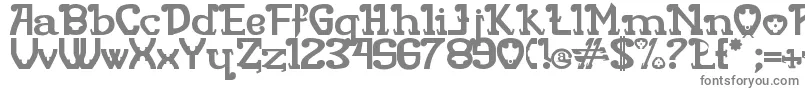 Rita Mouse-fontti – harmaat kirjasimet valkoisella taustalla