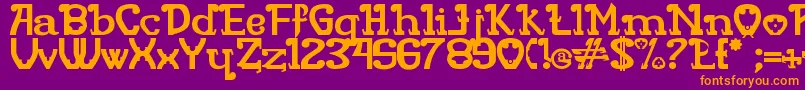 Rita Mouse-fontti – oranssit fontit violetilla taustalla