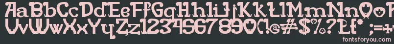 フォントRita Mouse – 黒い背景にピンクのフォント