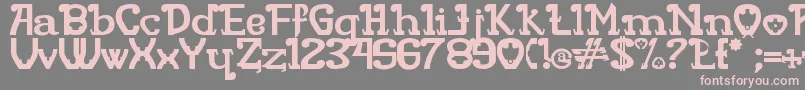 フォントRita Mouse – 灰色の背景にピンクのフォント