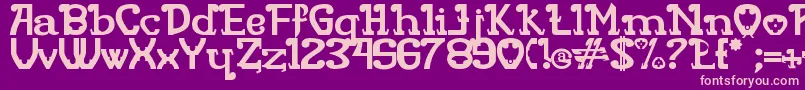 フォントRita Mouse – 紫の背景にピンクのフォント