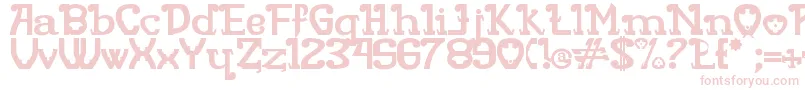 Rita Mouse-fontti – vaaleanpunaiset fontit valkoisella taustalla