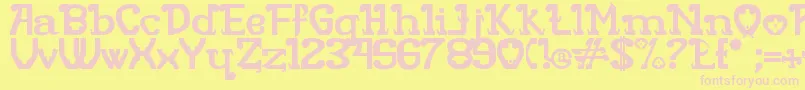 Rita Mouse Font – Pink Fonts on Yellow Background