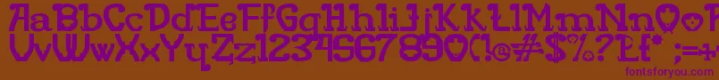 Rita Mouse-fontti – violetit fontit ruskealla taustalla