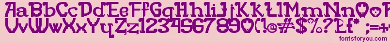 フォントRita Mouse – ピンクの背景に紫のフォント
