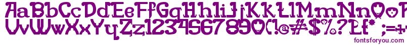 フォントRita Mouse – 白い背景に紫のフォント