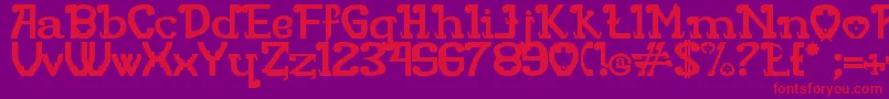 Rita Mouse-fontti – punaiset fontit violetilla taustalla