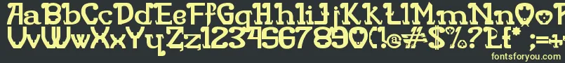 Шрифт Rita Mouse – жёлтые шрифты на чёрном фоне