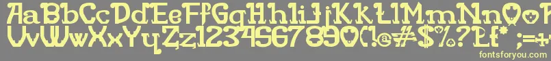 Rita Mouse-fontti – keltaiset fontit harmaalla taustalla