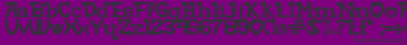 RITAMOUS-Schriftart – Schwarze Schriften auf violettem Hintergrund