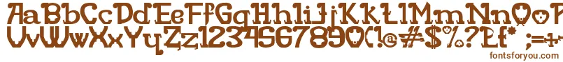 RITAMOUS-fontti – ruskeat fontit valkoisella taustalla