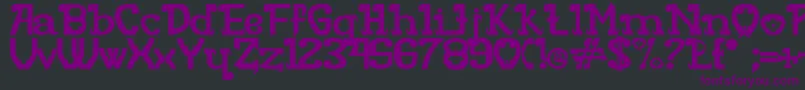Fonte RITAMOUS – fontes roxas em um fundo preto